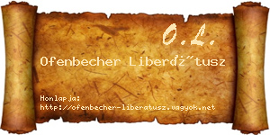 Ofenbecher Liberátusz névjegykártya